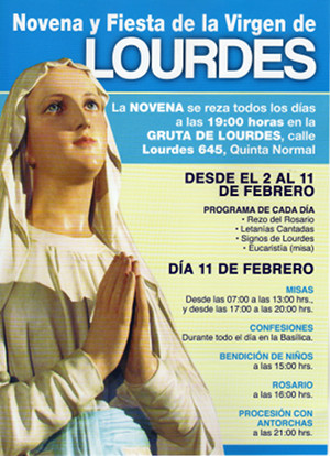 Novena y Fiesta de Lourdes 2018